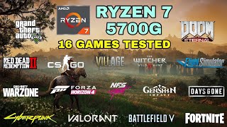 Ryzen 7 5700G Vega 8  16 Games Tested in 2021  NO Dedicated GPU [upl. by Ariadne342]