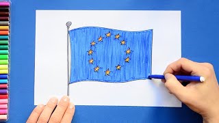 How to draw the European Union Flag [upl. by Adlih]