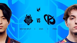 G2 vs KC  2025 LEC Winter Split Playoffs  Split Final [upl. by Aifas]