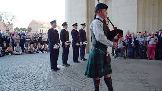 The Last Post ceremony at Menin Gate Ypres Belgium 18 April 2018 [upl. by Maisey]