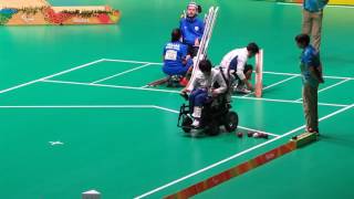 Rio Paralympic Boccia BC3 Individual event Final match 1st end [upl. by Theis]