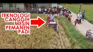 Teknologi Canggih Mesin Panen Padi  Mini Combine Harvester FIRMAN [upl. by Nohtanhoj]