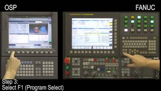 CNC Control Procedures Okuma OSP amp FANUC “Program Select” [upl. by Atisusej]