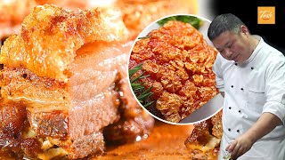 Easy Crispy Pork Belly Cooking by Masterchef  脆皮燒肉 • Taste Show [upl. by Anayek]