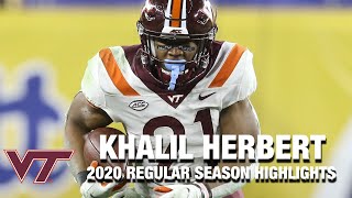 Khalil Herbert 2020 Regular Season Highlights  Virginia Tech RB [upl. by Beker]