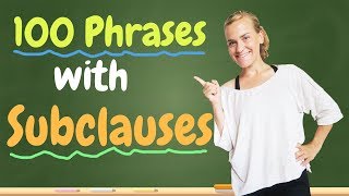 Learn 100 Phrases with Subclauses  Subjunktionen und Nebensätze  B1B2 mit Jenny [upl. by Uno]