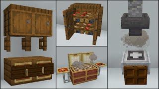 Minecraft 40 Kitchen Build Hacks and Ideas [upl. by Ayerhs]