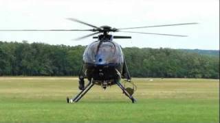 McDonnell Douglas MD500E R 502 helicopter takeoff fast flyby landing  Gödöllő 2011 [upl. by Lyreb]