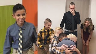 11YearOld Orphan Hugs Adoptive California Family in Emotional Reunion [upl. by Neit]