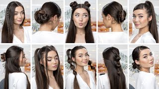 10 EASY HEATLESS BACK TO SCHOOL HAIRSTYLES [upl. by Even28]