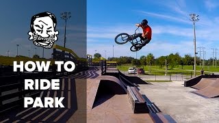 BMX Basics  7 Skatepark Skills [upl. by Annoved602]