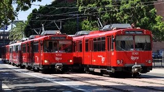 San Diego Trolley in Downtown [upl. by Milman664]