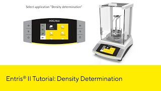 Entris® II Advanced Line Lab Balance Density Determination [upl. by Adnawat115]