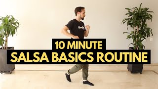 10 Minute Salsa Basic Steps Practice Routine You Can Do Solo at Home [upl. by Aniaz]