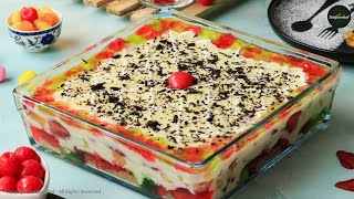 Fruit Custard Trifle  Fruit Trifle Recipe By SooperChef Ramzan Special Recipes [upl. by Getraer697]