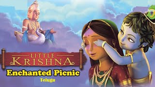 Little Krishna Telugu  Enchanted Picnic  Brahma Vimohana Lila [upl. by Ahsyas261]