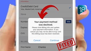 How to fix your payment method was declined App Store [upl. by Milone]