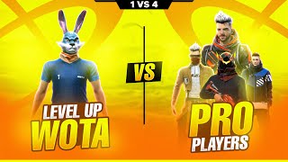 Overpower Wota 🔥 vs Pro Players  Free Fire 1 Vs 4 Insane Clash Squad Gameplay  Garena Free fire [upl. by Noral]