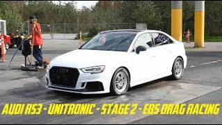 1st Time Drag Racing my Audi RS3 on a Unitronic  Stage 2  E85 Tune [upl. by Alaster]