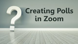 Creating Polls in Zoom [upl. by Accissej]