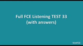 Full B2 First FCE Listening Test 33 [upl. by Akenet]