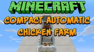 Compact Automatic Chicken Farm Minecraft Tutorial [upl. by Mont]