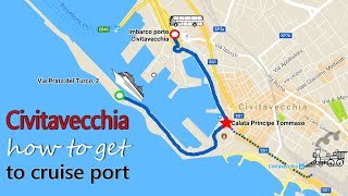 How to get to cruise port Civitavecchia 2018  shuttle bus station to cruise ship Sony AS300 [upl. by Hollingsworth]