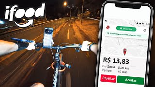 5 HORAS FAZENDO ENTREGAS IFOOD DE BIKE [upl. by Goddart]