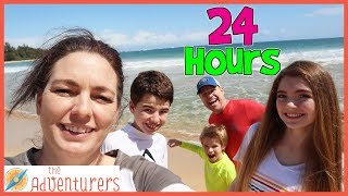 24 Hours On The Beach  That YouTub3 Family I The Adventurers [upl. by Asselem]