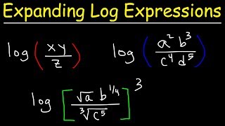 Expanding Logarithmic Expressions [upl. by Htenay]