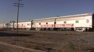 UP Challenger 3985 pulls RBBB circus train through Ault CO [upl. by Orvas505]