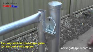 Gate Latch 2 way for round pipe and square [upl. by Llyrat]