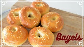 Bagel Recipe  Easy Homemade Bagels [upl. by Bart]