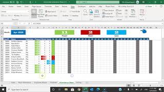 Automated Attendance Sheet in Excel [upl. by Werdna]