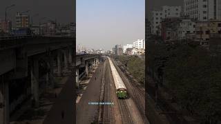 Banalata Express train leaving Dhaka Railway Station [upl. by Adranoel]