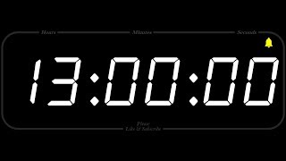 13 Hour  TIMER amp ALARM  1080p  COUNTDOWN [upl. by Cosenza]