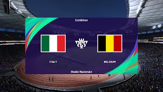 Italy vs Belgium 10102024 UEFA Nations League PES 2021 [upl. by Mishaan]