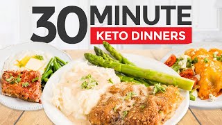 30 Minute EASY KETO DINNER RECIPES  KETO MEAL PREP TIPS  Keto Chicken Fried Steak Meatloaf [upl. by Snider]