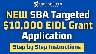 NEW SBA Targeted EIDL 10000 Grant Application Step by Step Instructions [upl. by Ratha101]