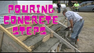 Pouring Concrete Steps How To Pour Concrete Steps [upl. by Airreis369]