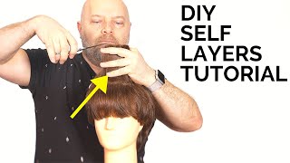 DIY Haircut  How to Layer Your Own Hair  TheSalonGuy [upl. by Notsnhoj]