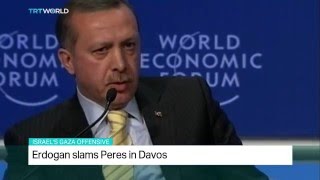 Turkish President Erdogan slams Peres in Davos [upl. by Wilson731]