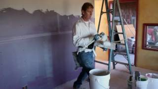 Interior lime plaster over drywall [upl. by Allemat]