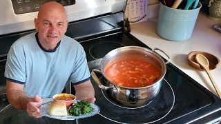 Tripe Stewed in Tomato Sauce with Beef Neck Bone  Cow Stomach  Italian Peasant Dish Recipe [upl. by Ariaec]