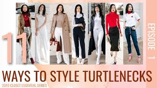 11 Ways to Style Turtlenecks  Closet Essential 1 [upl. by Evadnee921]