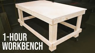 The 1Hour Workbench  Outfeed Table  Woodworking DIY [upl. by Aihsitan]