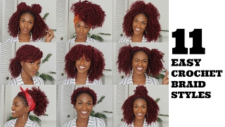 11 QUICK AND EASY CROCHET BRAID STYLES  How to [upl. by Dennis]