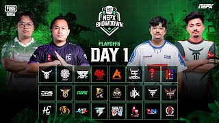 PUBG Mobile NEPX Showdown  Play Offs Day 1 [upl. by Querida]