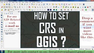 Set CRS coordinate reference system in QGIS [upl. by Papert]