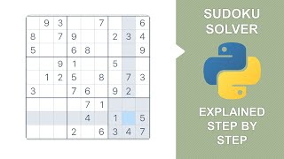 Create Sudoku Solver with Python in 20 minutes [upl. by Loesceke]